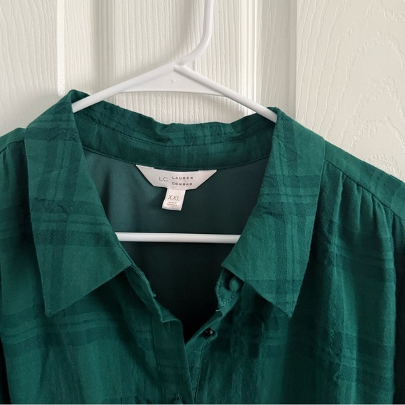 LC Lauren Conrad Green Long Sleeve Dress - Picture 3 of 4